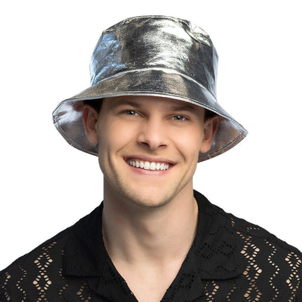 Bucket hat Glimmer zilver van Boland koop je bij Partywinkel