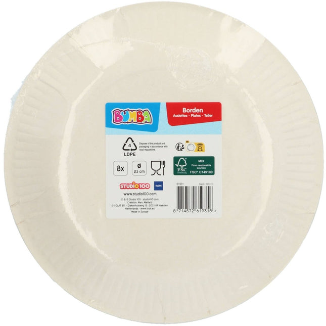 Bumba Borden 23cm 8st van Folat koop je bij Partywinkel