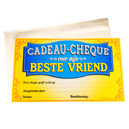 Cadeaubon Vriend 34,5cm van Paper Dreams koop je bij Partywinkel