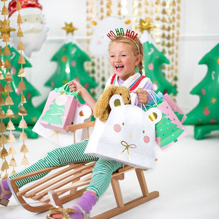 Cadeautasje Ijsbeer 31,5cm van Partydeco koop je bij Partywinkel