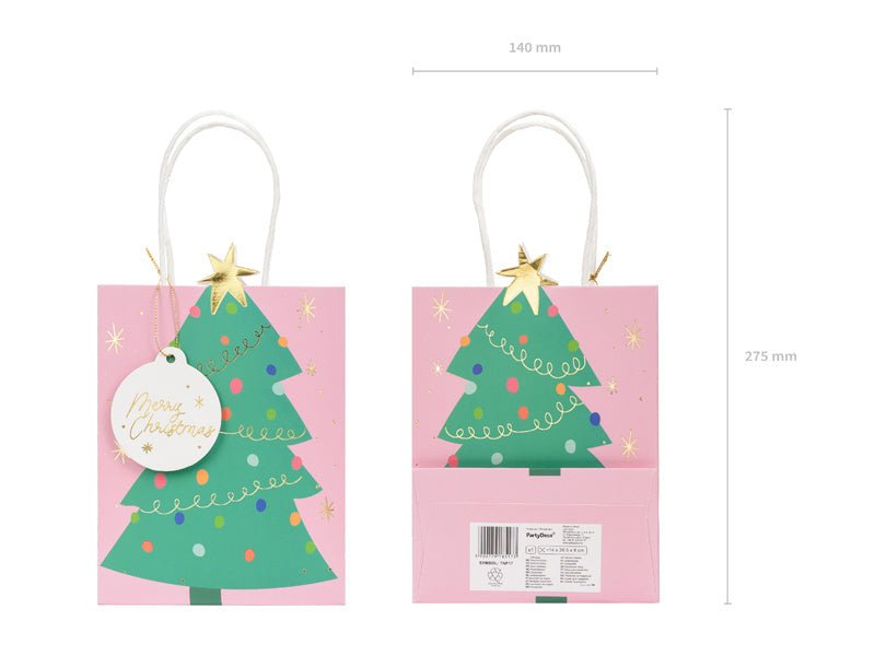 Cadeautasje Kerstboom 20cm van Partydeco koop je bij Partywinkel