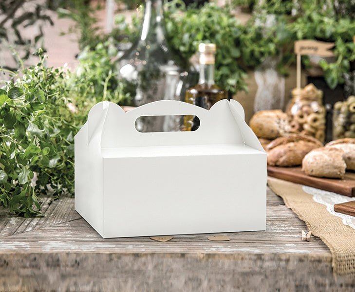 Cakedoosjes Wit 19cm 10st van Partydeco koop je bij Partywinkel