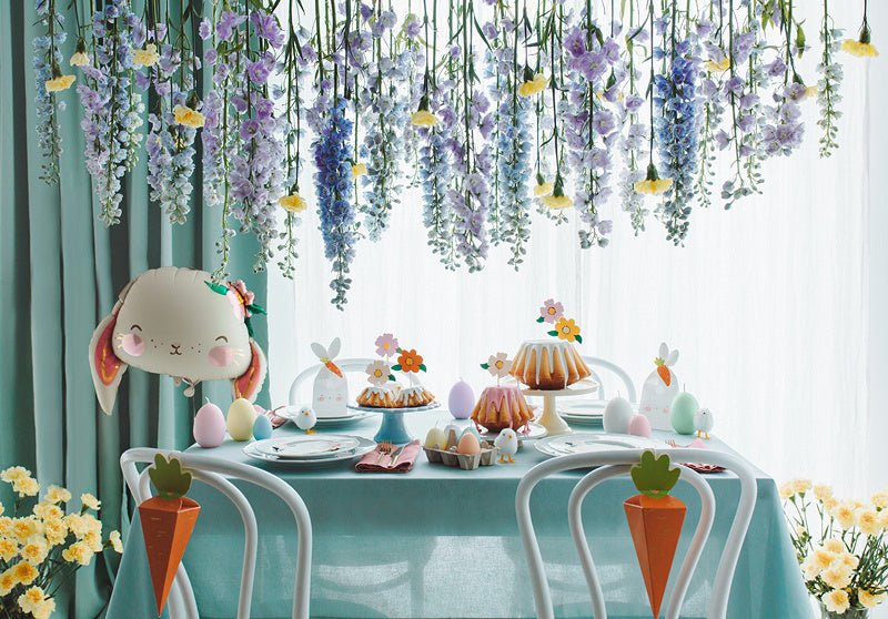 Caketopper Bloemen Mix 13cm 8st van Partydeco koop je bij Partywinkel