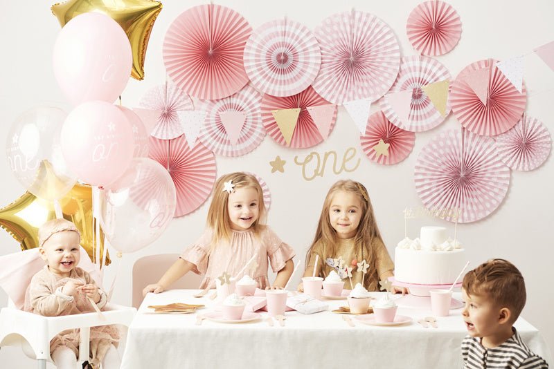 Caketoppers 1 Jaar Goud 6st van Partydeco koop je bij Partywinkel