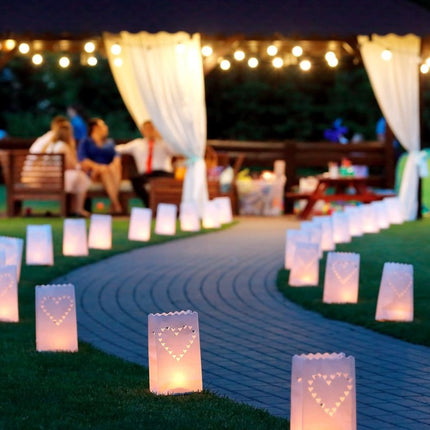 Candle Bags Hartjes 26cm 10st van Partydeco koop je bij Partywinkel