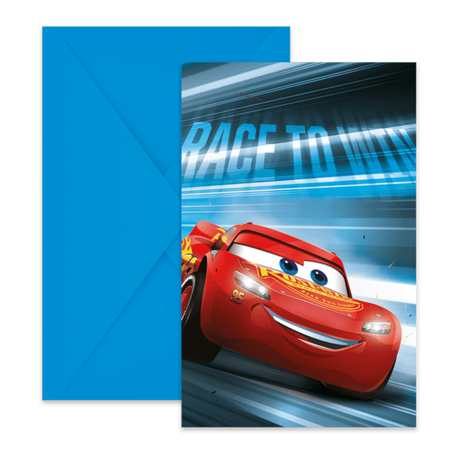 Cars Uitnodigingen 6st van Procos koop je bij Partywinkel