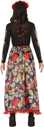 Dia De Los Muertos Jurk Gekleurd Dames van Fiestas Guirca koop je bij Partywinkel