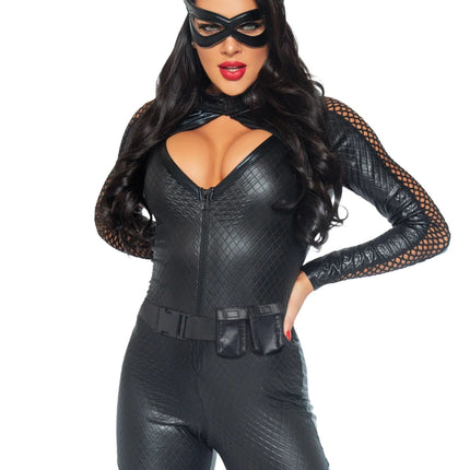 Catwoman Catsuit Zwart Dames Wicked Kitty Leg Avenue van Leg Avenue koop je bij Partywinkel