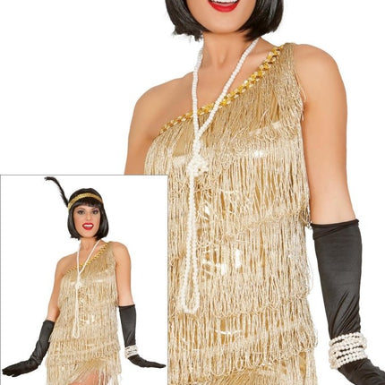 Charleston Jurk Goud Dames van Fiestas Guirca koop je bij Partywinkel