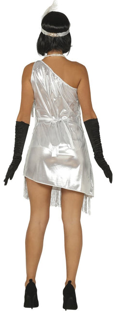 Charleston Jurk Zilver Dames van Fiestas Guirca koop je bij Partywinkel