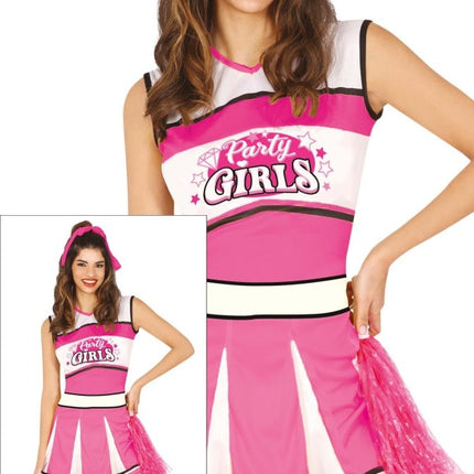 Cheerleader Jurk Roze Dames van Fiestas Guirca koop je bij Partywinkel
