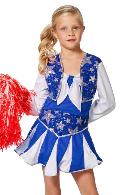 Cheerleader Pakje Blauw Kind van Wilbers & Wilbers koop je bij Partywinkel