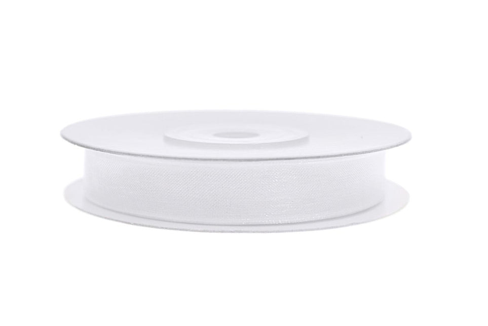 Chiffon Lint Wit 6mm 25m van Partydeco koop je bij Partywinkel