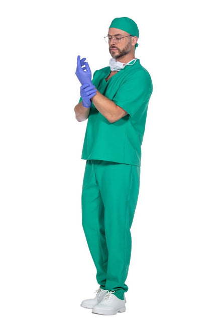 Chirurg Kostuum Groen Heren 4 delig van Wilbers & Wilbers koop je bij Partywinkel