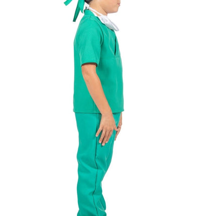 Chirurg Kostuum Groen Kind 4 delig van Wilbers & Wilbers koop je bij Partywinkel