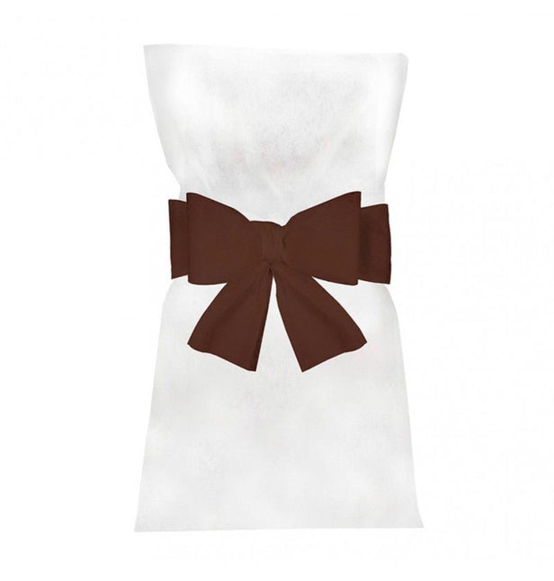 Chocolade Bruine Stoel Strik 19cm 6st van CHAKS koop je bij Partywinkel