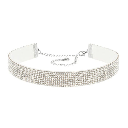 Choker Crystal zilver van Boland koop je bij Partywinkel