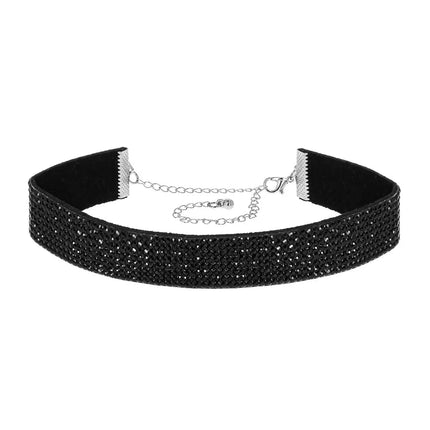 Choker Crystal zwart van Boland koop je bij Partywinkel