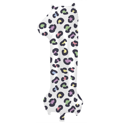 Cijfer Ballon 1 Jaar Panter Leeg 86cm van Folat koop je bij Partywinkel