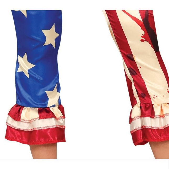 Clown Halloween Kostuum Dames Amirikaanse vlag van Fiestas Guirca koop je bij Partywinkel