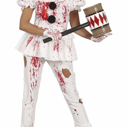 Clown Halloween Kostuum Dames Bloederig van Fiestas Guirca koop je bij Partywinkel