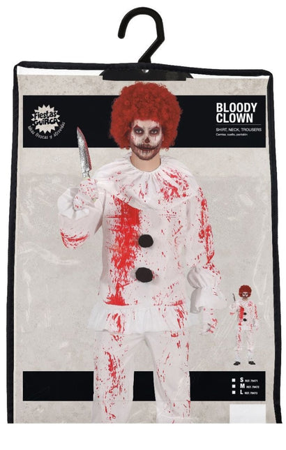 Clown Halloween Kostuum Heren Bloederig van Fiestas Guirca koop je bij Partywinkel