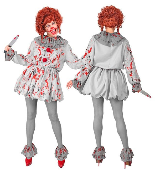 Clown Kostuum Grijs Rood van Widmann koop je bij Partywinkel