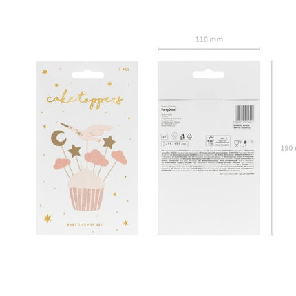 Cocktailprikkers Ooievaar 7st van Partydeco koop je bij Partywinkel