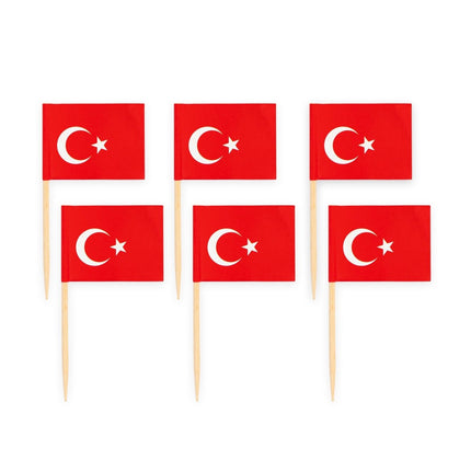 Cocktailprikkers Turkije 8cm 50st van WeFiesta koop je bij Partywinkel