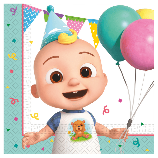 Cocomelon Servetten Gekleurd 2 Laags 33cm 20st van Procos koop je bij Partywinkel