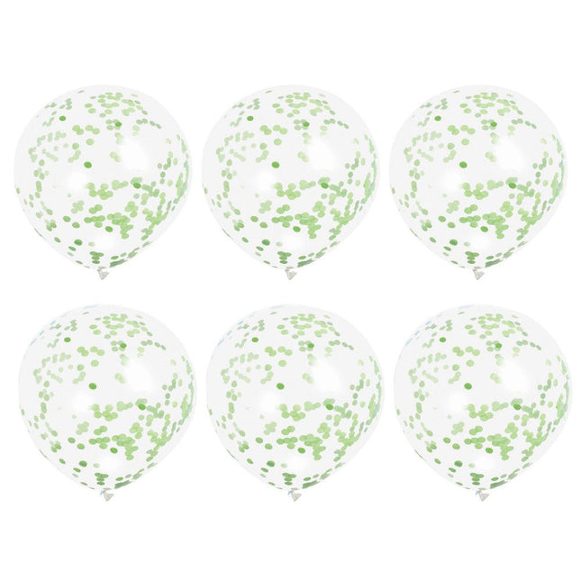 Confertti Ballonnen Lime Groen 40cm 6st van Unique koop je bij Partywinkel