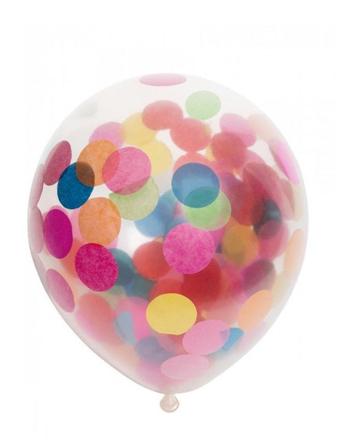 Confetti Ballonnen Gekleurd 30cm 6st van WeFiesta koop je bij Partywinkel