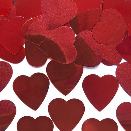 Confetti Hartjes Rood 25mm van Partydeco koop je bij Partywinkel