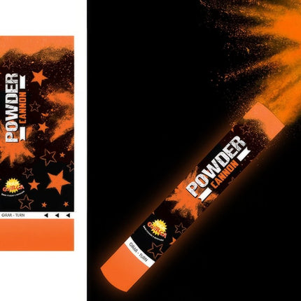 Confetti Kanon Oranje Poeder 30cm van Fiestas Guirca koop je bij Partywinkel