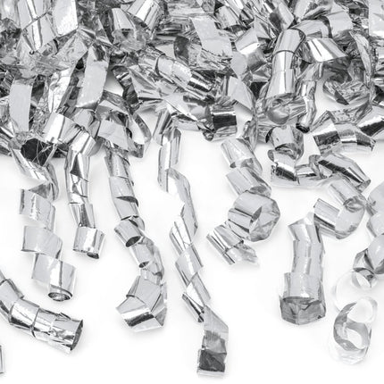 Confetti Kanon Serpentine Zilver 40cm van Partydeco koop je bij Partywinkel