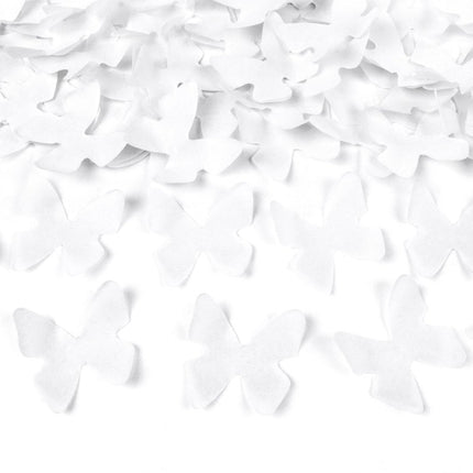 Confetti Kanon Vlinders Wit 80cm van Partydeco koop je bij Partywinkel