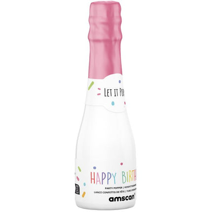 Confetti papier 16cm roze fles van Riethmueller koop je bij Partywinkel