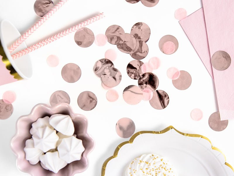 Confetti Rond Rose Goud van Partydeco koop je bij Partywinkel