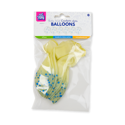Blauwe Ballonnen Stippen 30cm 6st