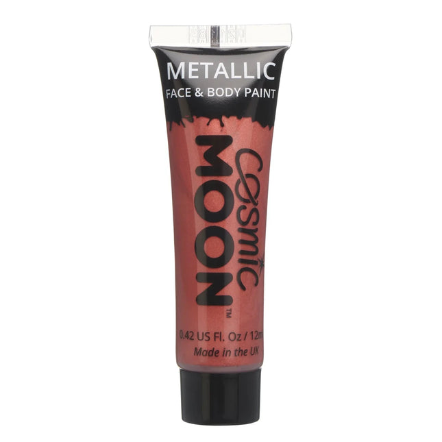 Cosmic Moon Metallic Face Paint Red 12ml van Moon Creations koop je bij Partywinkel