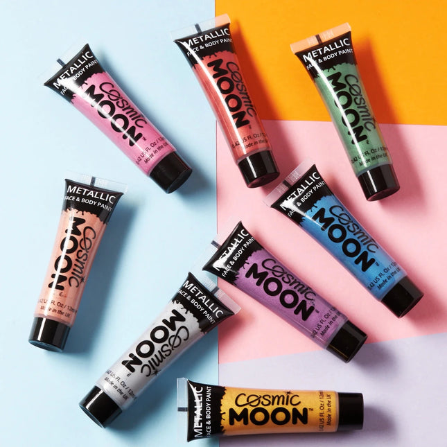 Cosmic Moon Metallic Face Paint Red 12ml van Moon Creations koop je bij Partywinkel