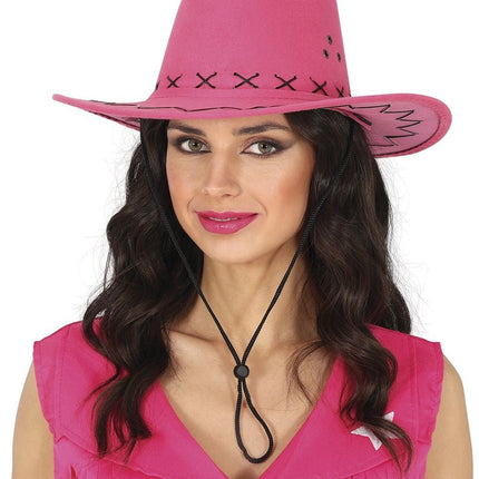 Cowboy Hoed Fuchsia van Fiestas Guirca koop je bij Partywinkel