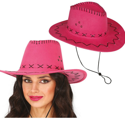 Cowboy Hoed Fuchsia van Fiestas Guirca koop je bij Partywinkel