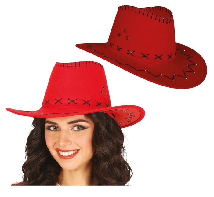 Cowboy Hoed Rood van Fiestas Guirca koop je bij Partywinkel
