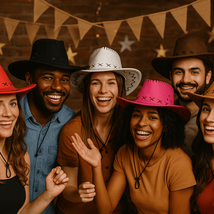 Cowboy Hoed Roze Luxe van Partychimp koop je bij Partywinkel