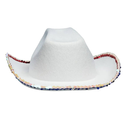 Cowboy Hoed Wit Met Ster van Boland koop je bij Partywinkel