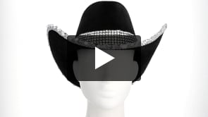Cowboy Hoed Zwart Glitters van Boland koop je bij Partywinkel