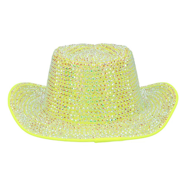 Cowboyhoed Aurora neongeel UV van Boland koop je bij Partywinkel