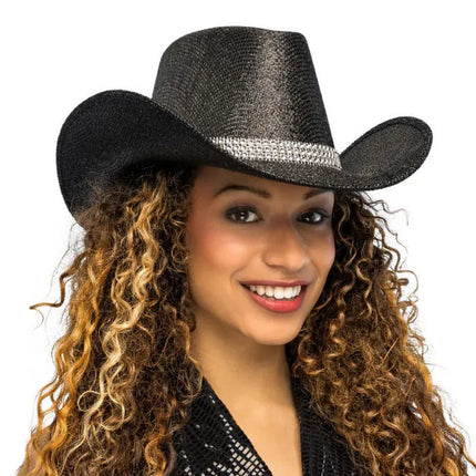 Cowboyhoed Midnight zwart van Boland koop je bij Partywinkel
