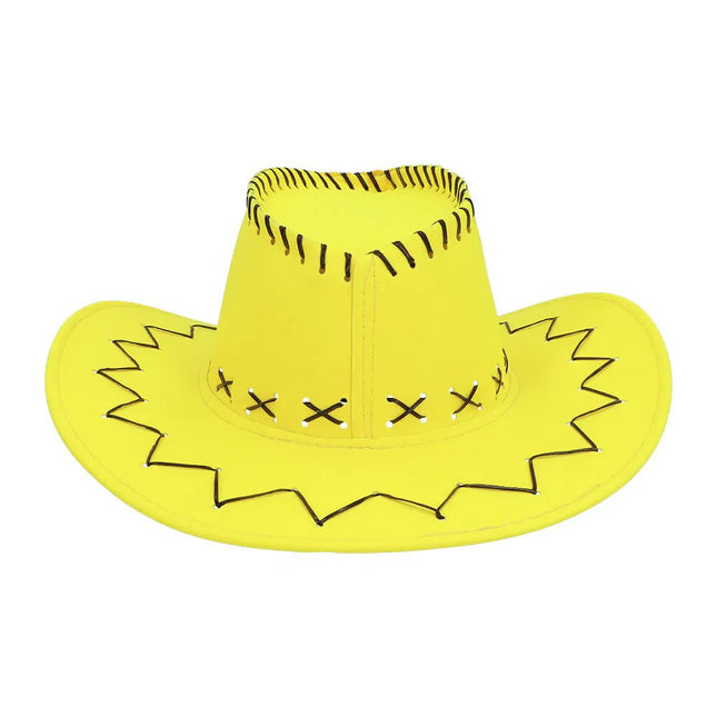 Cowboyhoed Savanne neongeel UV van Boland koop je bij Partywinkel